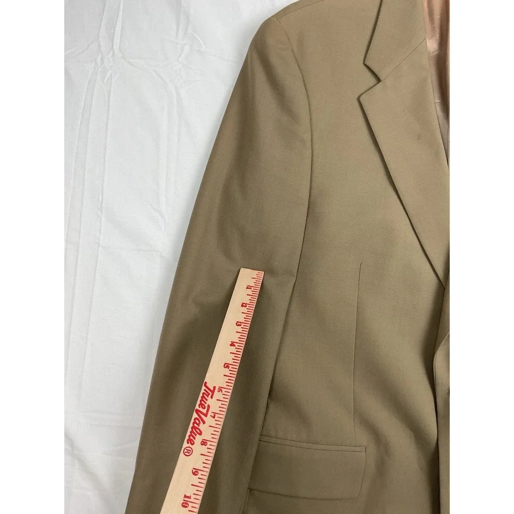 Vintage‎ Chaps Ralph Lauren Wool Blazer Tan Sport Coat Classic Fit Pure Wool